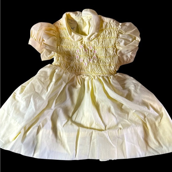 Other - Yellow Baby Dress with Embroidered Details
